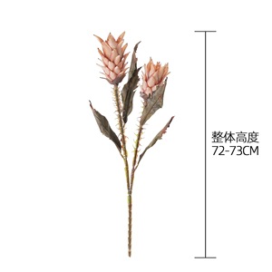 Fleur artificielle d'ananas Fengdu, branche rouge champagne, tige unique, décoration murale pour mariage et maison, plante décorative - Product Image 4