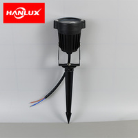 Luminaire de jardin extérieur étanche GU5.3 IP65 en plastique et verre, noir, avec fixation frontale amovible pour allée, pelouse et aménagement paysager