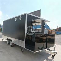 Camion-Restaurant Mobile Cuisine Rapide, Remorque de Restauration Vente Ambulante BBQ avec Cuisine Complète