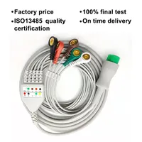 Кабель ЭКГ цельный 5 свинцовыми проводами 12 кнопки Pin 4,0 Конец стандарт IEC для Mindray