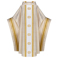Chasuble imprimée pour homme, étole longue, soutane de prêtre, robe de clergé chrétien, robe de prière à enfiler, style anime