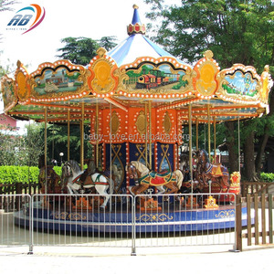 ม้าหมุนกลมม้าหมุนแบบม้าหมุนแบบม้าหมุนอุปกรณ์สวนสนุกเครื่องเล่นดนตรีขนาดใหญ่หรูหรา - Product Image 6