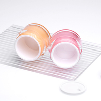 Pot cosmétique crème vide conteneur de vernis à ongles rose 30g 50g cylindre personnalisé acrylique clair acrylique Pot en plastique personnalisé 5000