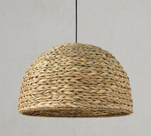 Lustre chinois bambou naturel rotin pendentif lumières tissage à la main lampes suspendues nuances en osier E27 <span class=keywords><strong>suspension</strong></span> d'éclairage - Product Image 2