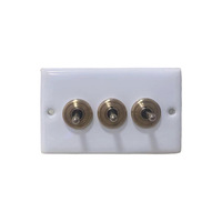 Interruptor de pared vintage de cerámica blanca para el hogar/hotel, tipo palanca, de una, dos o tres entradas