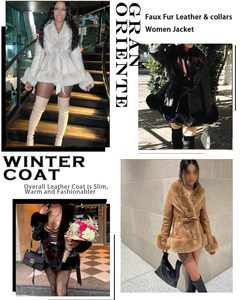 Veste pour femmes à la mode 2025 avec manches longues <span class=keywords><strong>Parka</strong></span> avec poches Manteau d'hiver chaud avec ceinture - Product Image 4