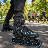Chaussures de patinage en ligne de fitness en plein air personnalisables pour hommes et femmes avec roulements ABEC-9 Roues en PU à rebond élevé Châssis en aluminium