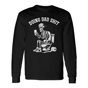 T-shirt à manches longues Doing Dad Shit Skeleton pour la fête des pères, cadeau drôle pour papa - Product Image 2