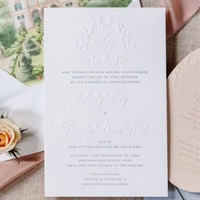 Invitations de mariage personnalisées haut de gamme en relief avec enveloppes en papier kraft et carton pour les cérémonies de mariage