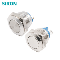 Interrupteur à bouton-poussoir en acier inoxydable SiRON H051-1~H051-6 16 mm 1NO 1NC DC 2A 250V Équipement industriel