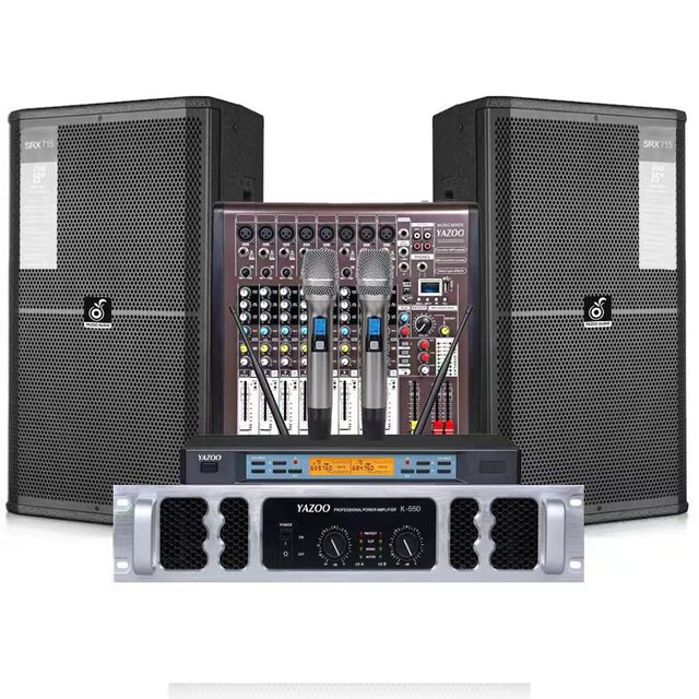 Cheap Price Passive 15inch Speaker Sound System Stage Monitor Speaker Wooden Live Studio Equipment Full Set Indoor Outdoor Use