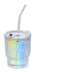 Tazas de agua brillantes Zogifts, superventas, tazas de vidrio esmerilado por sublimación con pajitas y logotipo personalizado reutilizable aceptado