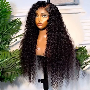 Double Drawn Raw Vietnamien 13X4 Suisse Transparent Dentelle Vierge Birmane Perruques Cheveux Humains Bouclés - Product Image 2