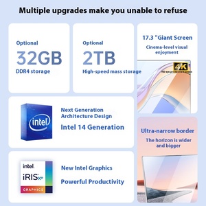 แล็ปท็อปสำหรับเล่นเกมขนาด17นิ้วหน้าจอขนาดใหญ่บางและเบาพกพาได้สำหรับ95% นักเรียนดีไซน์สำนักงานใหม่ - Product Image 4