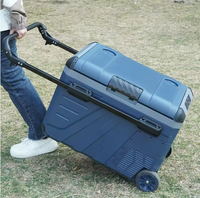 Glacière isotherme portable en plastique de grande capacité (35 L), résistante à l'eau, durable, avec roues, pour la pêche