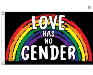 Bandera de Orgullo Bisexual, <span class=keywords><strong>Corazones</strong></span> No Son Partes, Arcoíris, Esperanza, Paz, Bandera de Orgullo Gay, 3x5 pies, Tela de Poliéster, Bandera Personalizada - Product Image 4