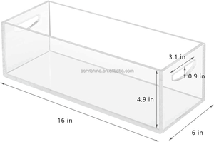 Usine en gros personnalisé clair acrylique <span class=keywords><strong>CD</strong></span> organisateur support environ 50 LP stockage adapté pour 7 ou 12 pouces disque vinyle - Product Image 3