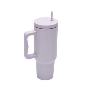 Vaso de vacío de aventura de acero inoxidable por sublimación personalizado de 40oz con mango y pajita - Product Image 2