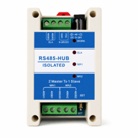 Multiplexeur Hub RS485 3 ports, 2 maîtres 1 esclave, séparateur sur rail DIN, DC10-30V, Modbus Transparent pour applications industrielles