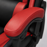 ALINUNU Chaise de jeu ergonomique à dossier haut pour usage domestique, en cuir PU, avec repose-pieds