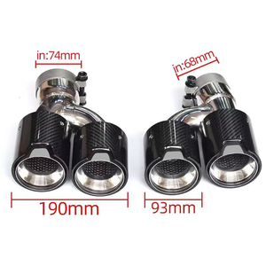 Dex Auto Uitlaat Tip Voor Bmw 5 Serie G30 G31 G 38 <span class=keywords><strong>M</strong></span> Power 4 Outlet Hoge Kwaliteit Koolstofvezel Ss304 Uitlaatdemper Uitlaatpijp Uitlaat - Product Image 4