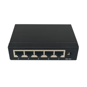 TiNCAM Ethernet-Switch 10/100/1000Mbps 5/8 RJ45 Port Netzwerk-Switch Ethernet-Switch LAN-Switcher LACP Funktion Stahlhülle