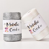Fil d'argent 3 mm pour DIY, fil lurex, 100 m, couleurs disponibles, cordon creux, emballage en boîte cadeau pour le tricot