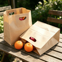 Boîte de présentation personnalisée pour pâtisserie, plateau en papier kraft avec poignée, pour biscuits, parfums, vente en gros, emballage cadeau alimentaire, boîtes à biscuits personnalisées