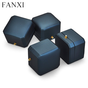 FANXI Luxury Handmade Octagonal Stamping <b>Led</b> Jewelry Gift <b>Boxs</b> Bracelets Necklaces for Earrings with <b>Lights</b> - Product Image 5