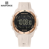 NAVIFORCE 7138 Sport Digitaluhr für Herren 50m Wasserdichte Uhr mit Silikonarmband Alarm Countdown LCD-Hintergrundbeleuchtung Stoppuhr-Funktion
