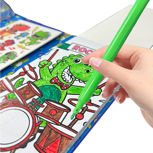 Nuevo Set de <span class=keywords><strong>Libro</strong></span> para Colorear con Pegatinas Hinchables Reutilizables de <span class=keywords><strong>Dinosaurios</strong></span>, Diseño Creativo de Escenas, Plegable en Tres Partes, para Niños y Estudiantes - Product Image 5