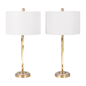 Lampade da tavolo Infinity con paralume in lino, decorative per camera da letto, soggiorno, ufficio, scrivania - Product Image 4