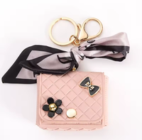 Porte-clés mignon en forme de mini sac Kelly avec rabat, en cuir PU, étui de luxe personnalisé pour écouteurs Bluetooth, porte-monnaie portable