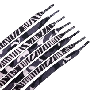 Imprimante de lettres personnalisées Lacet couleur plat 100cm Lacets camouflage <span class=keywords><strong>Katakana</strong></span> Vert armée Lacet léopard - Product Image 5