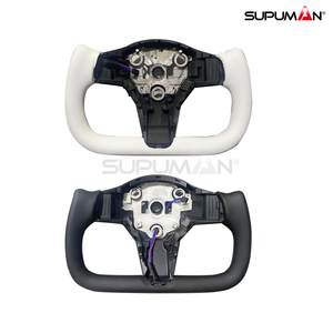 Prix bon marché pour Tesla modèle 3 modèle Y yole volant en carbone modèle 3 volants blancs - Product Image 4