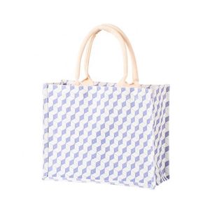 Sac fourre-tout en toile laminée écologique de haute qualité, personnalisé avec impression intégrale du logo, en coton enduit, pour femmes - Product Image 6