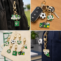 Porte-clés en métal personnalisé de qualité supérieure, design de ballon de sport 3D, porte-clés durable en alliage de zinc pour les fans de football, cadeaux
