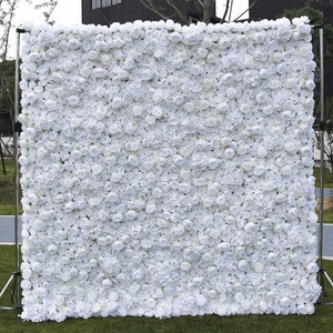 Natural Looking <b>Artificial</b> Flower Wall Panel 8ft x 8ft Wedding Reception Event Background Decor - Product Image 2