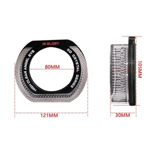 Sanvi New Auto Light Accessories 3 Inch I8 White U Style Yellow <b>Led</b> Angel Ring Eyes for <b>Led</b> <b>Projector</b> Lens - Product Image 4