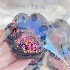 Jouet anti-stress en silicone en forme de patte de chat à paillettes, coloré, nouveauté, jouet sensoriel pour soulager l'anxiété - Product Image 2