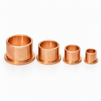 Manchon de coussinets en cuivre à bride usiné CNC en bronze H62 en acier inoxydable résistant à l'usure, pièces mécaniques agricoles sur mesure