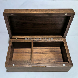 Mini cadre photo en bois, boîte musicale, urnes commémoratives magnétiques en bois pour animaux de compagnie, boîtes <span class=keywords><strong>à</strong></span> souvenirs en noyer avec couvercle <span class=keywords><strong>à</strong></span> charnière pour cadeau - Product Image 2