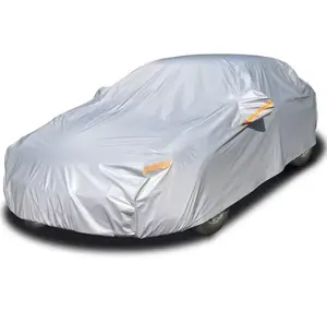 Hot Selling 190T Polyester Car Full Body Cover Rain Dust UV Protection Outdoor Car Cover