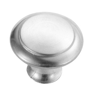Poignée champignon Source Hardware en acier inoxydable noir et argent, bouton rond pour meuble, poignée de tiroir et de porte à trou unique - Product Image 4