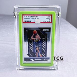 TCG เคสใสสำหรับ2020 <span class=keywords><strong>Panini</strong></span> SELECT GOLD DISCO <span class=keywords><strong>prizm</strong></span> #292 Deni avdija 7/10 PSA พร้อมเคสกันกระแทกแบบอะคริลิค10มม. - Product Image 5