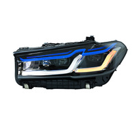 Ensemble de phares LED laser pour Série 5 G30/G38 2018-2023, style M5 Competition, avec feux de jour bleus (DRL) 55W, Plug-and-Play