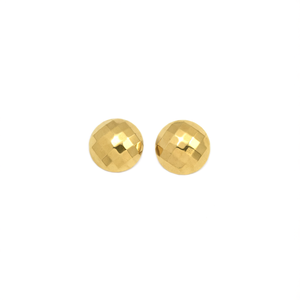 Boucles d'oreilles tendance en acier inoxydable 316L plaqué or PVD, design rond facetté durable et résistant - Product Image 2