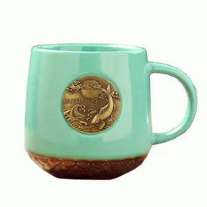 New star bucks hot sale gift mug handmade cup ceramic coffee mug with handle for adults