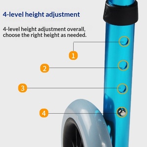 Déambulateur en alliage d'aluminium pour personnes âgées, aide à la marche antidérapante avec siège de repos extérieur, aide à la rééducation pour personnes handicapées et patients victimes de fracture - Product Image 4