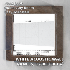 Paneles Acústicos de Pared Color Blanco Diamante de la Marca Sample, 11.8 x 11.8 x 0.4 Pulgadas, Autoadhesivos, NRC 0.5, Reducción de Ruido, Diseño Minimalista - Product Image 2